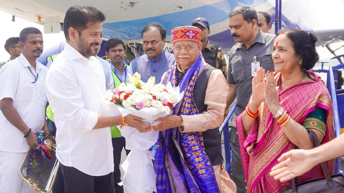 New Governor Shiv Pratap Shukla arrives in Hyderabad