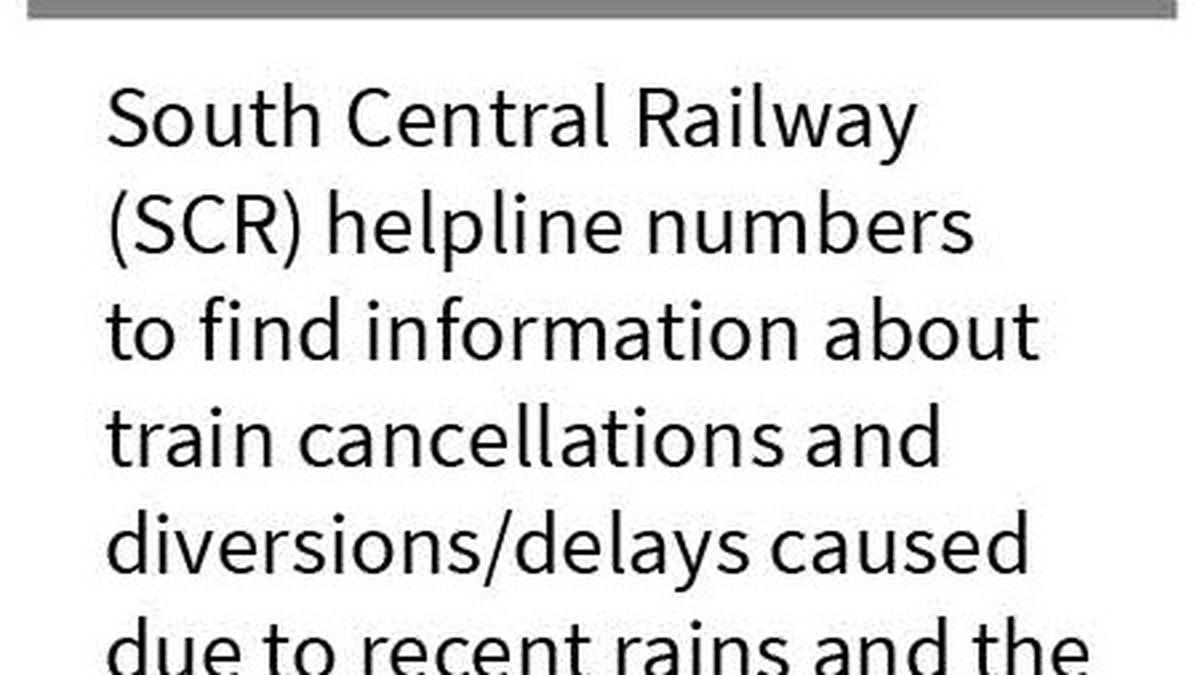 Train services continue to be hit in SCR; GM rushes to breach site