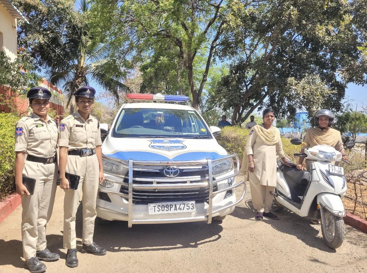 Police women in Nirmal were deployed for patrolling duty