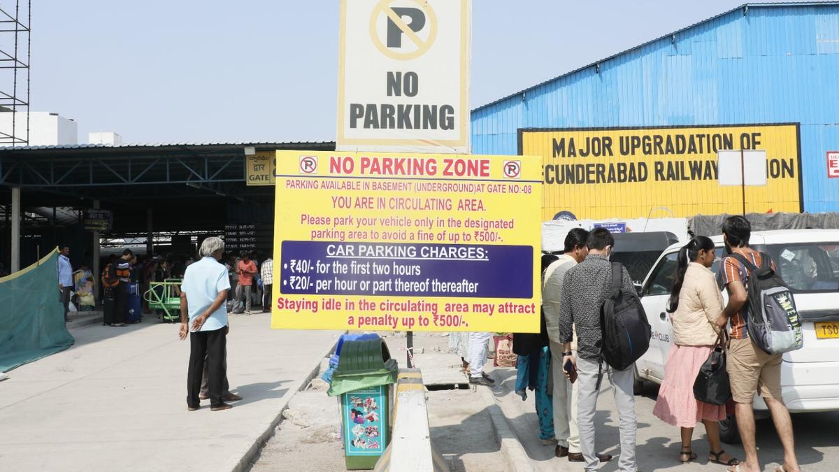 Parking at Secunderabad Station available in underground at Platform 10; temporarily suspended at Platform 1