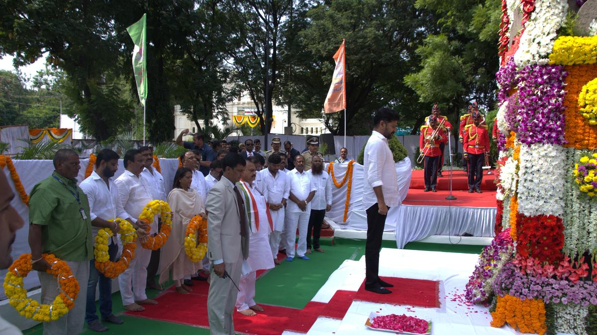 CM Revanth Reddy unfurls national flag on Telangana Praja Palana Dinotsavam