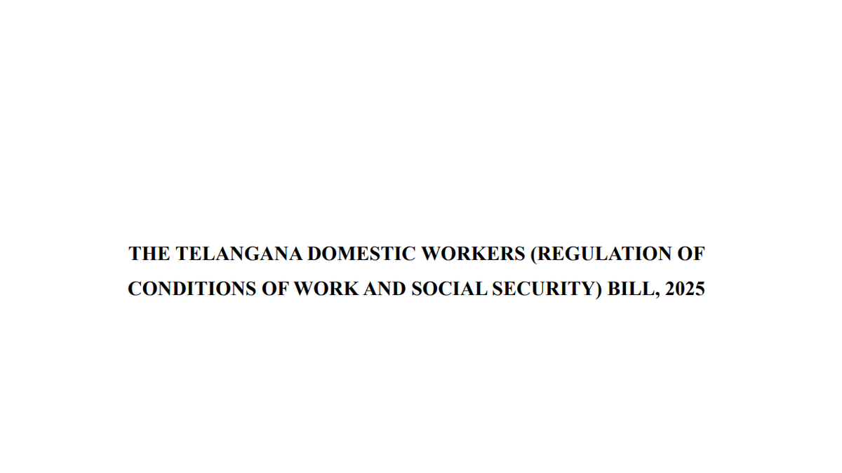 Draft Bill on security, minimum wages for domestic workers submitted to Telangana Labour dept