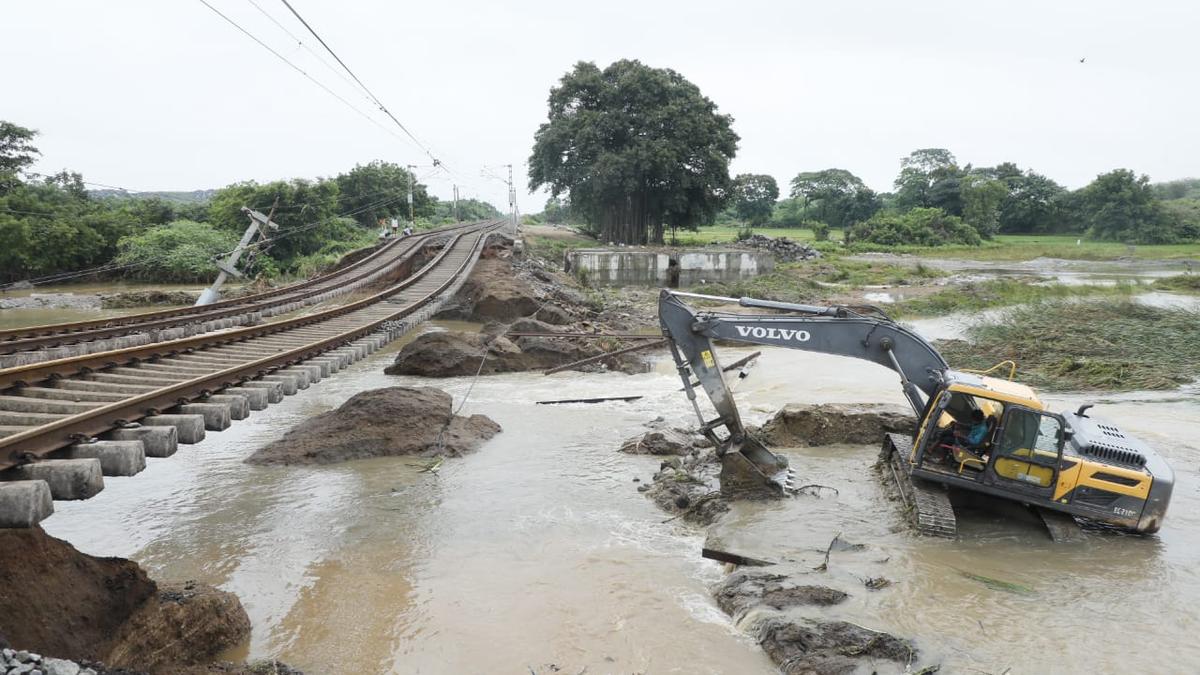 Railway Track Restoration Underway in Mahabubabad