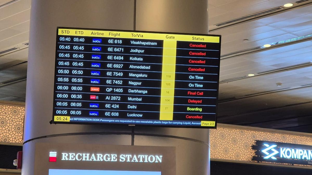 Chaos deepens at RGIA as 92 IndiGo flights cancelled on December 5, three-day count reaches 197