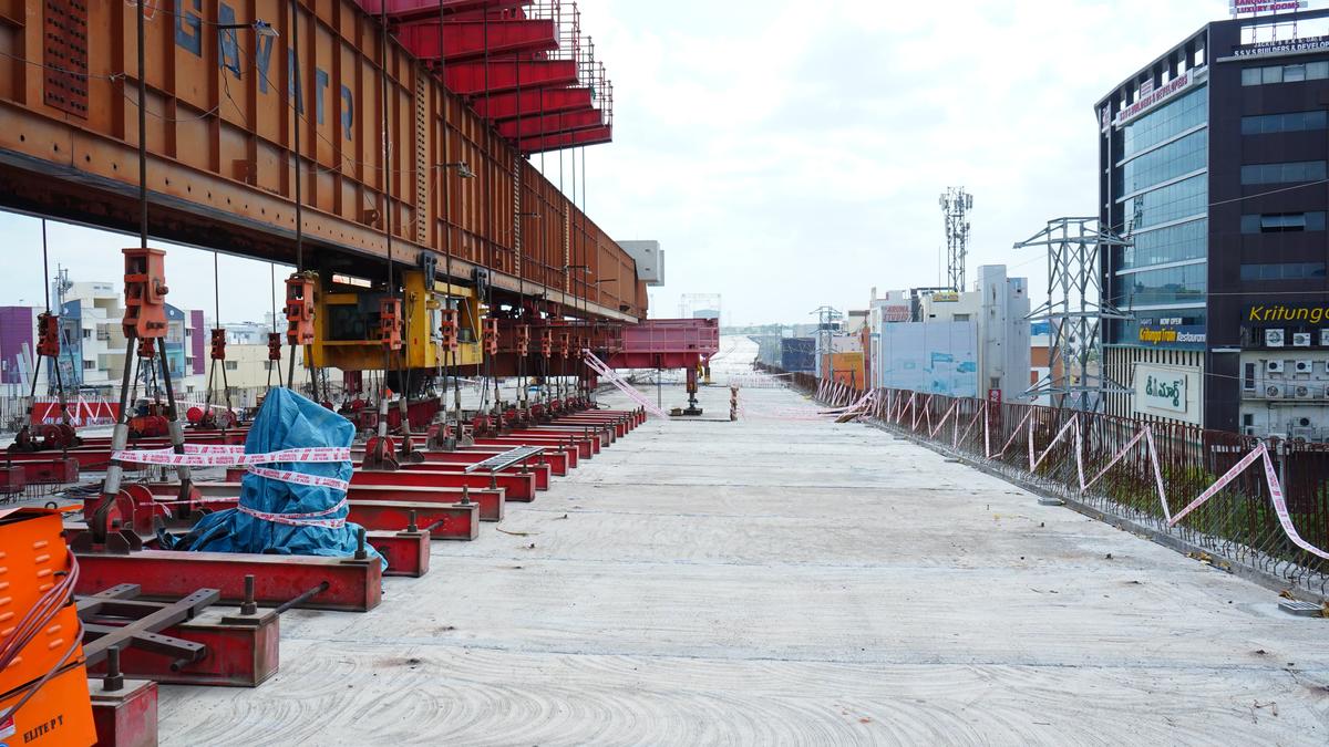 The elevated corridor from Uppal to Mediaplly began eight years ago. The elevated corridor from Uppal to Mediaplly began eight years ago.