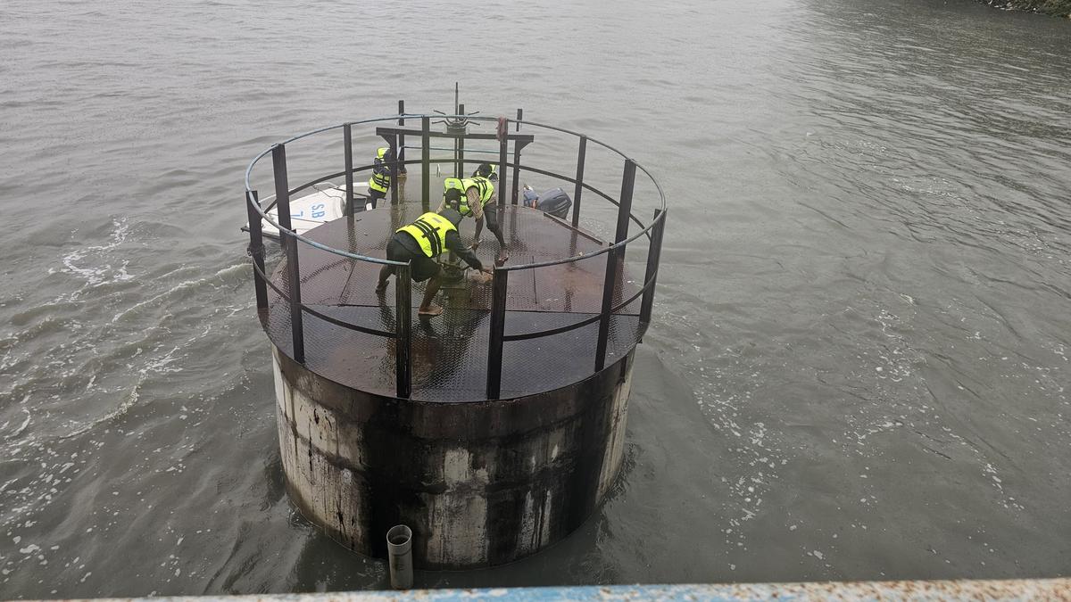 Sluice gates of Hussain Sagar lifted