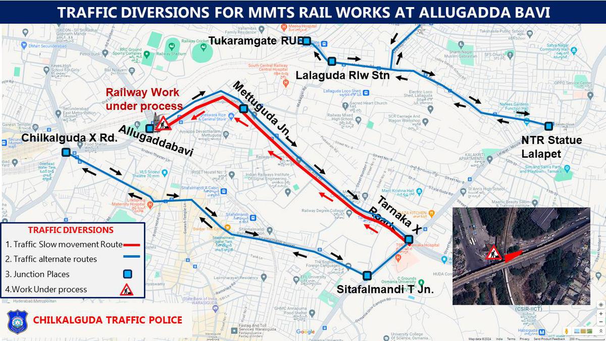 Hyderabad | 30-day traffic diversions during MMTS Phase-II track connectivity 