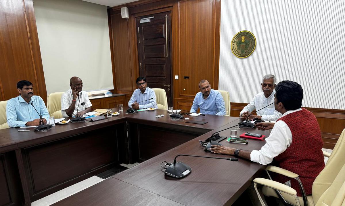 The committee constituted by Telangana government to study implementation of Dharani portal met for the first time on January 11, 2024.