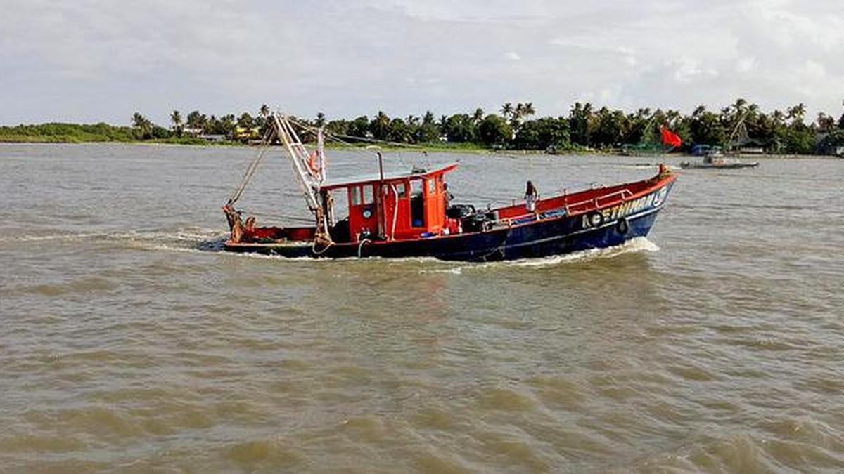 Fishing vessel sinks in shipping channel; fishermen rescued The Hindu