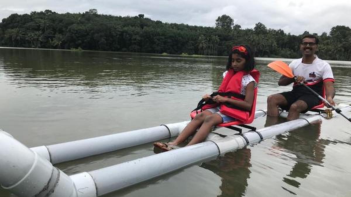 Raft made out of PVC pipes for flood rescue The Hindu
