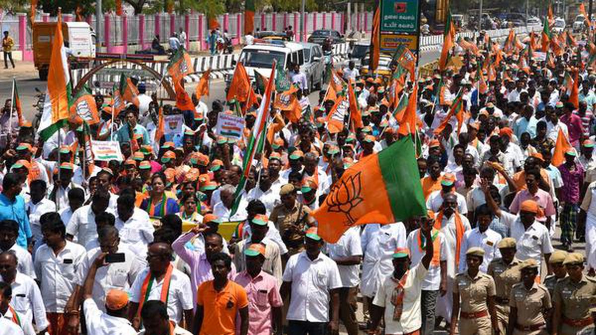 BJP Takes Out Pro-CAA Rally In Southern Districts - The Hindu