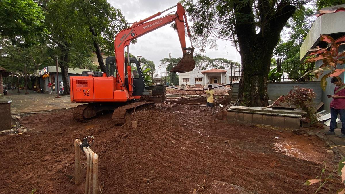 Kadri Park users object to forest department damaging pavement of redeveloped Kadri Park Road