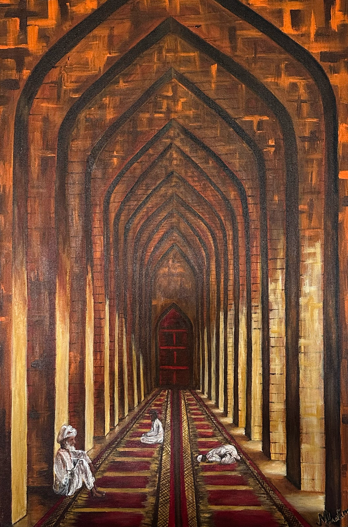 ‘Corridor of Faith’, is one of the works to be exhibited by artist Moonisha Halima Durbar at Prasad Art Gallery from August 18 to 20 in Mangaluru.