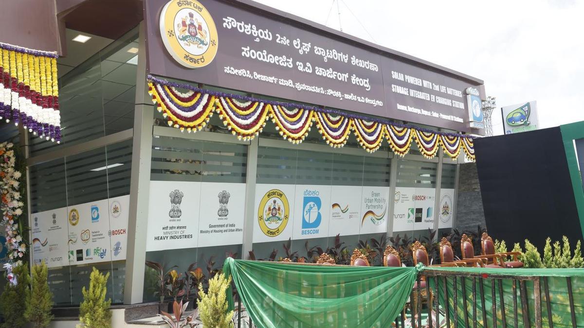 Solar-integrated, second-life battery powered EV charging station inaugurated near KIA