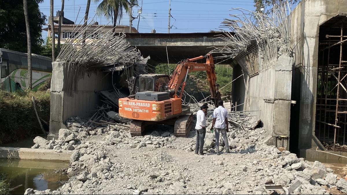 Railways to consult NITK-Surathkal about reusability of collapsed concrete box for twin under-bridge in Mangaluru