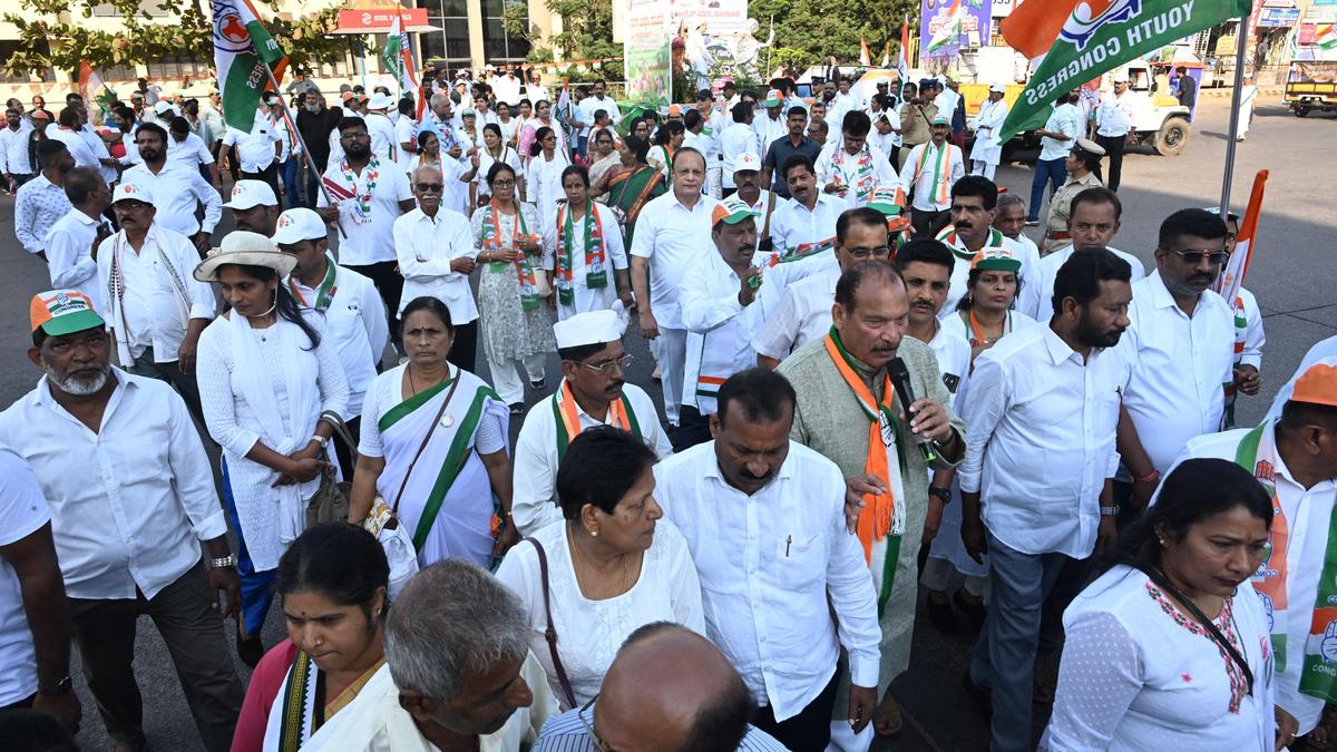 District Congress’s padayatra against VB-G RAM G Act culminates at Mulky