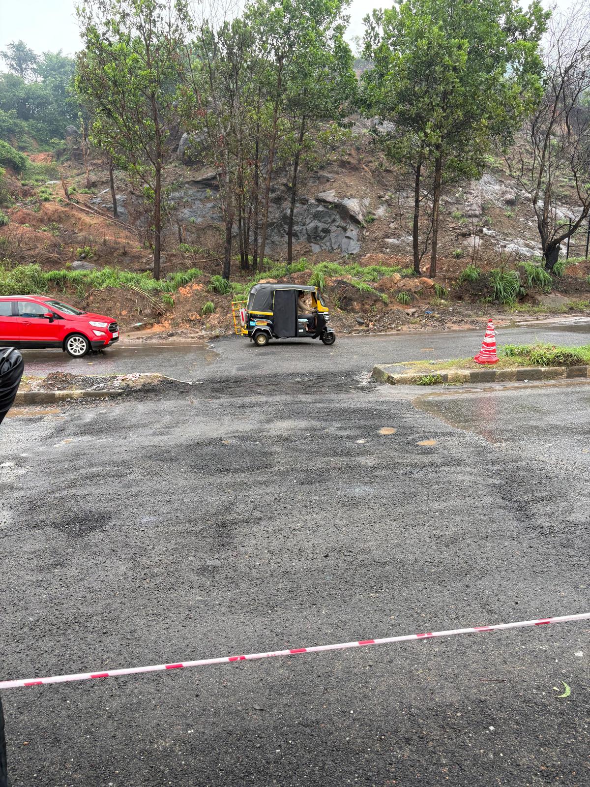 The National Highways Authority of India has built a cross drain using concrete pipes to prevent waterlogging on Mangaluru-Bengaluru National Highway 75, part of Surathkal-B C Road Port Connectivity Road, on June 7, Saturday, at Thumbay near Mangaluru. The National Highways Authority of India has built a cross drain using concrete pipes to prevent waterlogging on Mangaluru-Bengaluru National Highway 75, part of Surathkal-B C Road Port Connectivity Road, on June 7, Saturday, at Thumbay near Mangaluru.