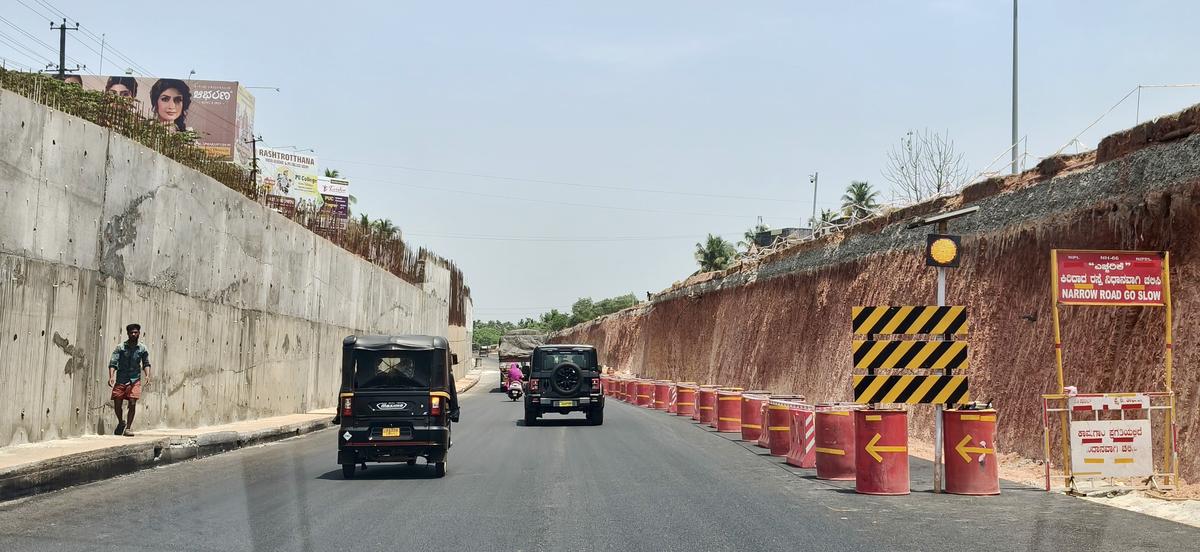 One carriageway of Katpady vehicular underpass opens for traffic