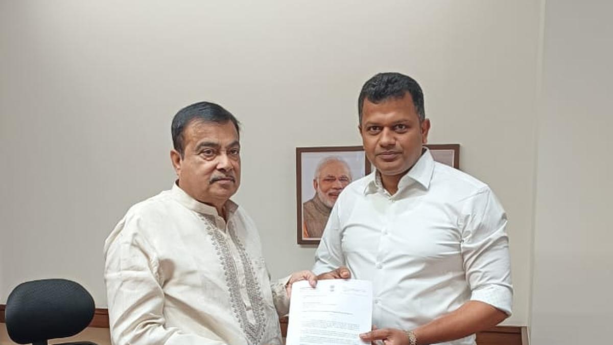 DK MP Captain Brijesh Chowta urges Union Minister Nitin Gadkari to address critical issue of Bengaluru-Mangaluru road connectivity