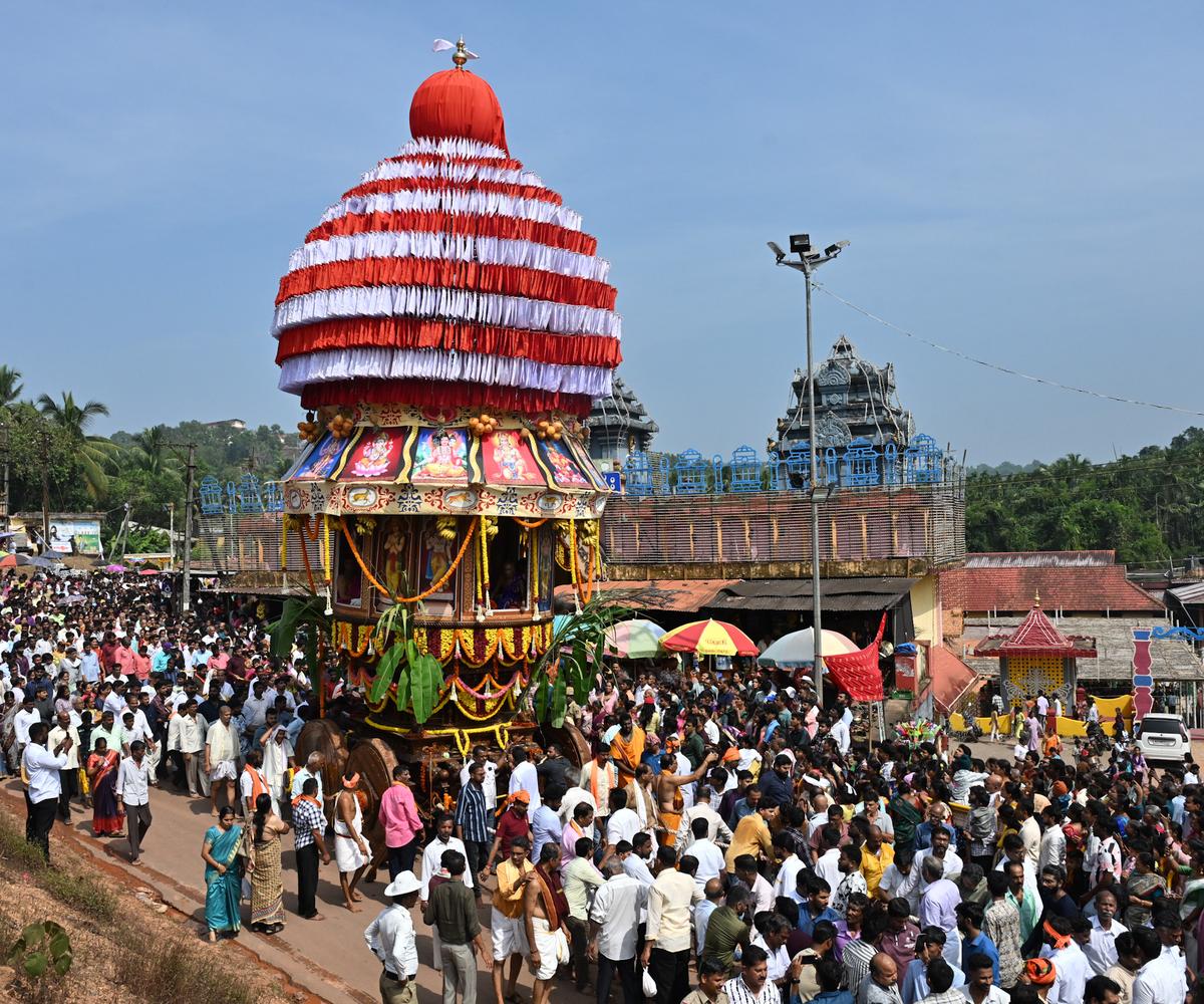 The Champa Shashti Rathotsava was conducted at pilgrim centre Kudupu in Mangaluru on Wednedays. 