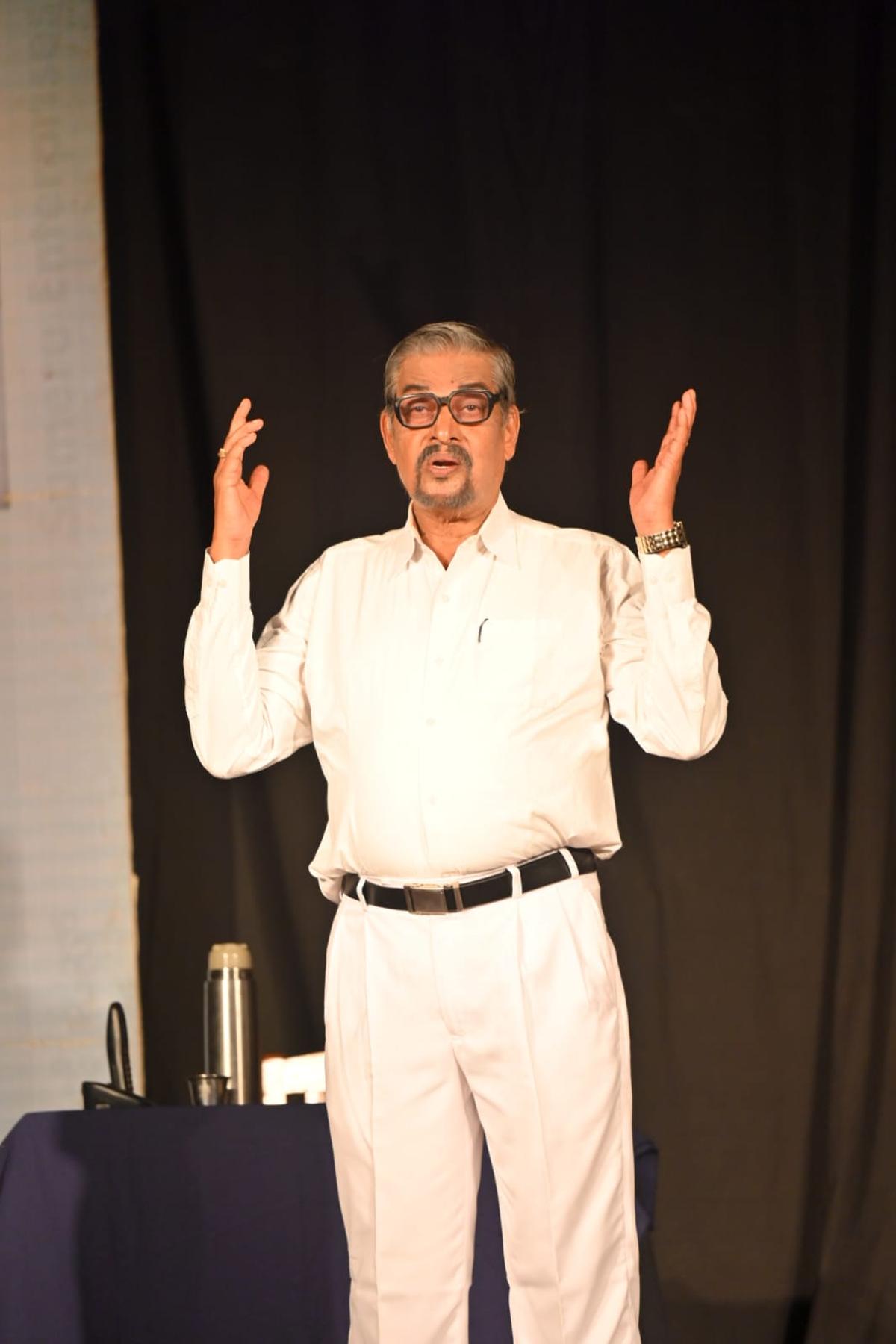 A scene from a role played in Kannada play “That’s all your honour’ by Lakshman Kumar Mallur. File A scene from a role played in Kannada play “That’s all your honour’ by Lakshman Kumar Mallur. File