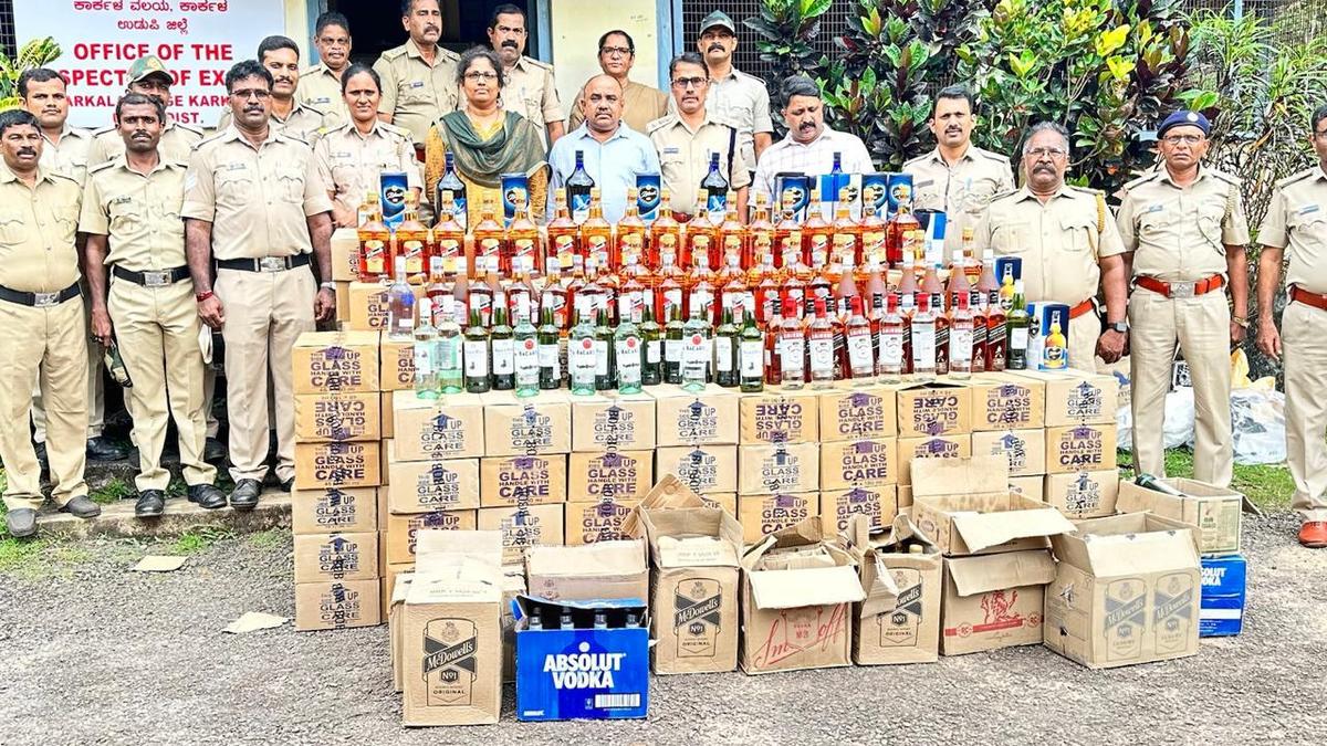 Excise officials seize Goa liquor worth ₹15 lakh from former gram panchayat president’s house in Karkala