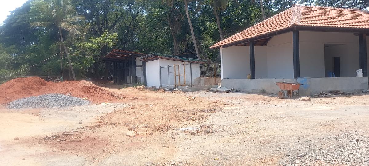 Uma parte do projeto da orla ribeirinha de Netravathi em Mangaluru, que ainda não foi desenvolvido.