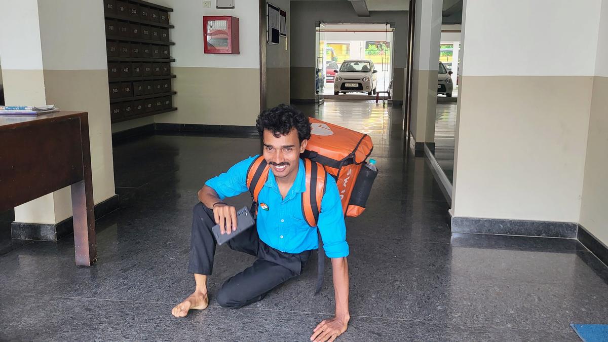 This young food delivery executive has not let his physical disability deter him