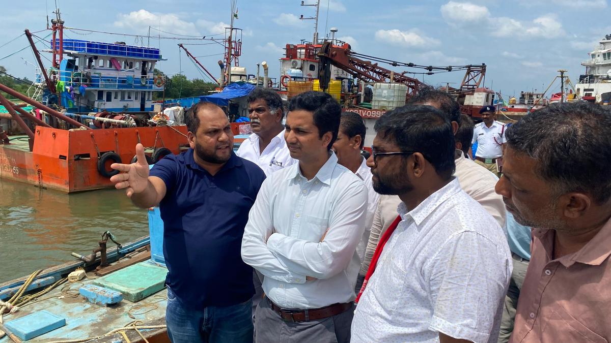 Deputy Commissioner HV Darshan at Old Bunder in Mangaluru on Thursday.  Deputy Commissioner HV Darshan at Old Bunder in Mangaluru on Thursday.