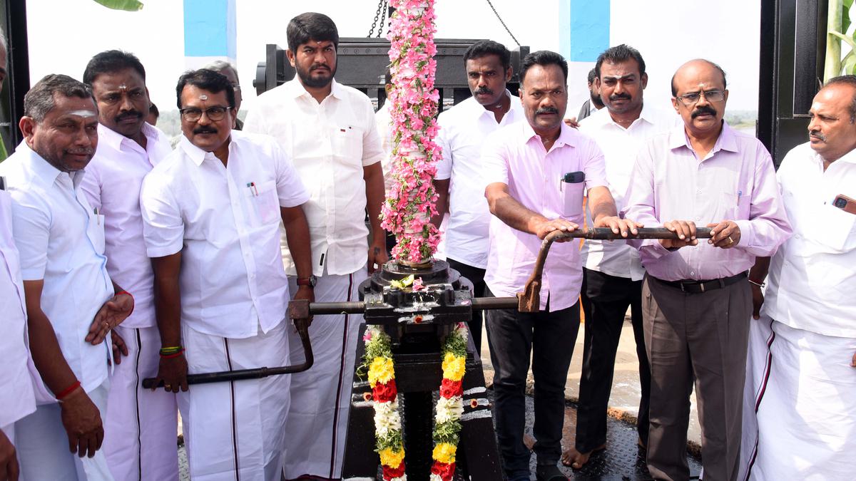 Water released for irrigation from Authupalayam dam