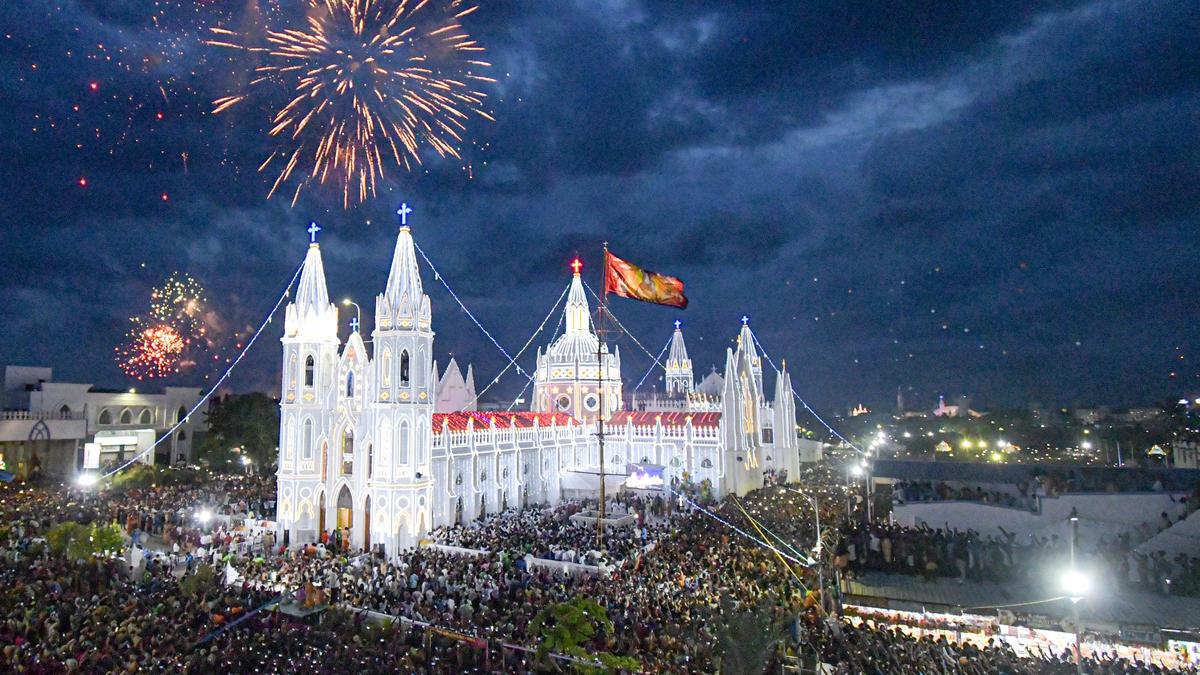 Velankanni Shrine’s festival begins with flaghoisting The Hindu