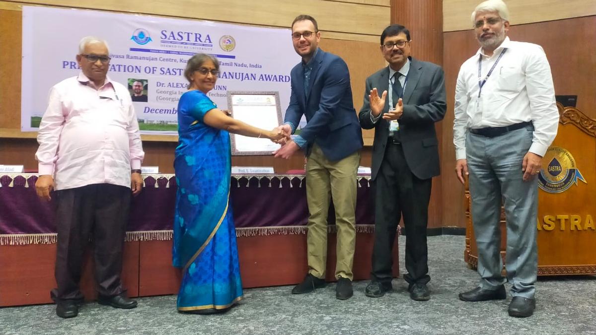 SASTRA-Ramanujan Award presented to Alexander Dunn