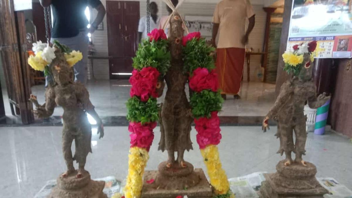 Three metal idols found while digging pit near Tiruchi