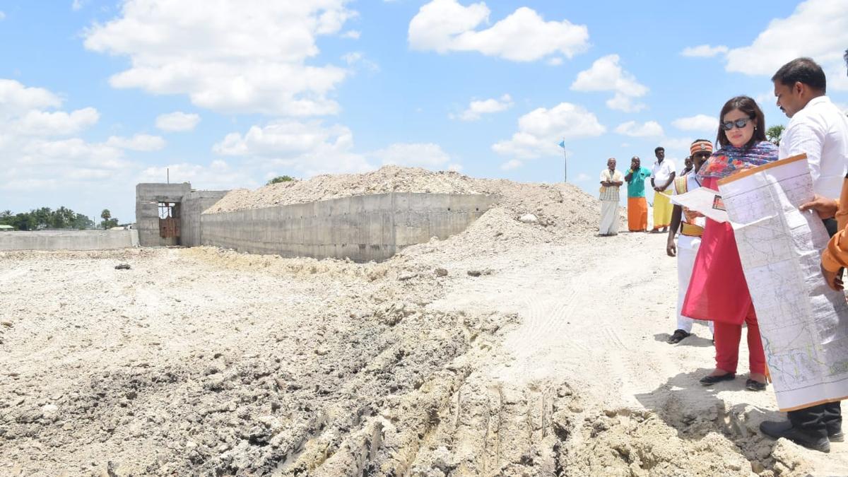 Check dam across Vedanathi river in Perambalur district nearing completion