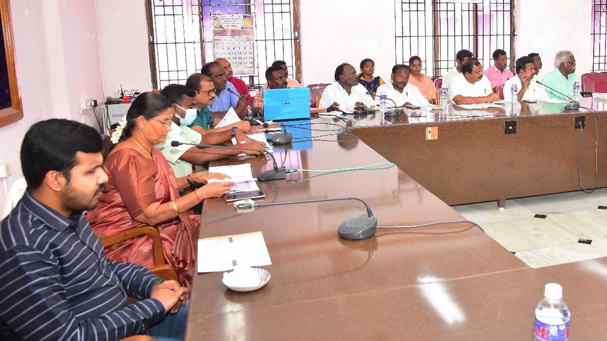 Collector holds meeting with political parties on shifting of polling booths in Perambalur district