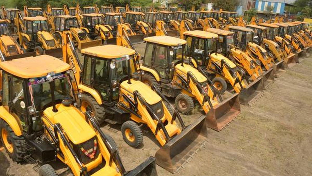 Owners of backhoe loaders go on strike The Hindu