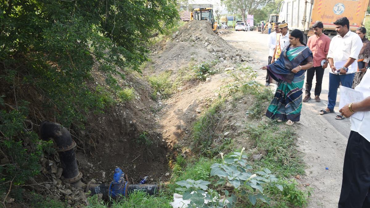 Repair works under way on leaking drinking water pipeline in Perambalur