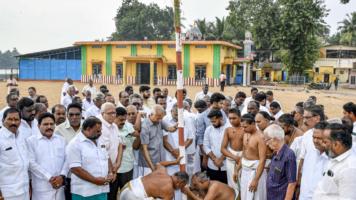 ‘Pandhakaal’ ceremony for Sri Thyagaraja Aradhana performed at Thiruvaiyaru