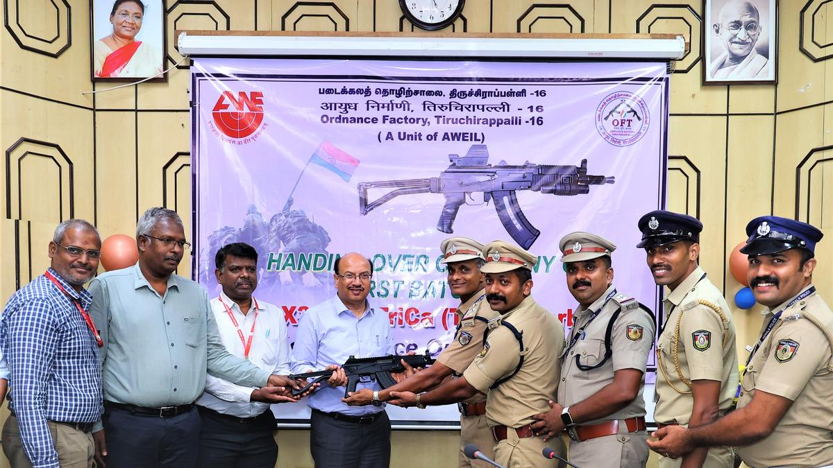 Tiruchi Ordnance Factory hands over first batch of TriCa weapons to Kerala police