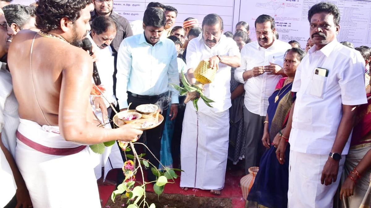 Nehru inaugurates Phase IV of underground drainage scheme works in Tiruchi