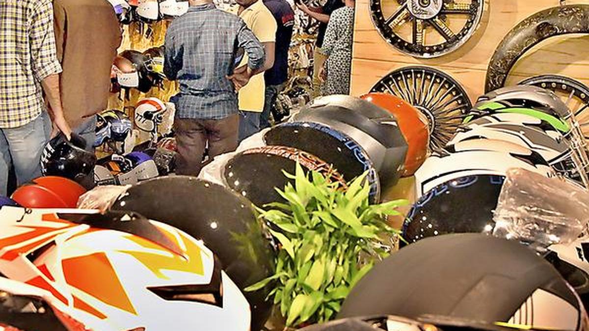 Traffic rule enforcement bringsa windfall for helmet sellers The Hindu