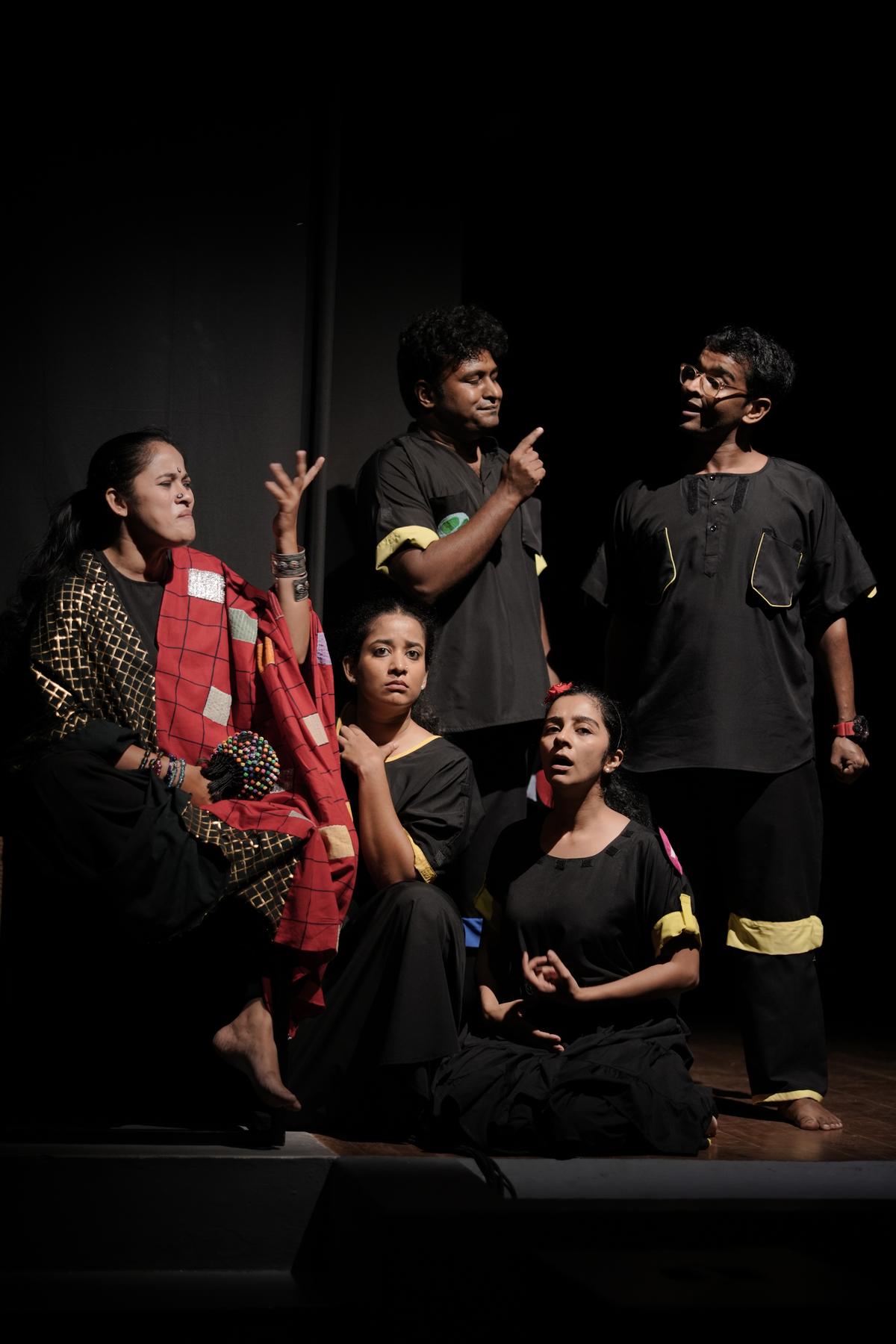 A scene from the play Bye Bye Byepass that will be staged at Linear 