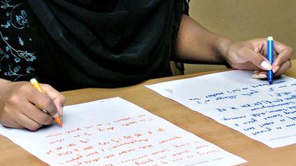 Schools in Bengaluru urging children to write with both hands The Hindu