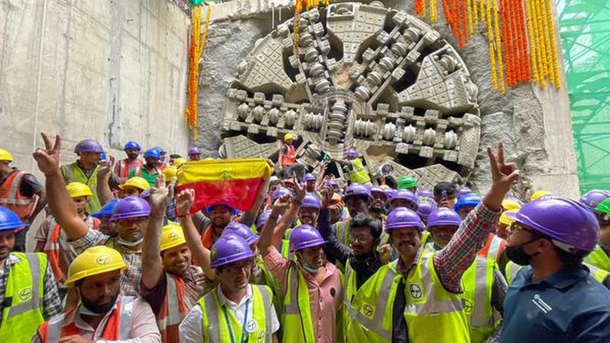 Namma Metro: Tunnel boring machine emerges at Shivajinagar