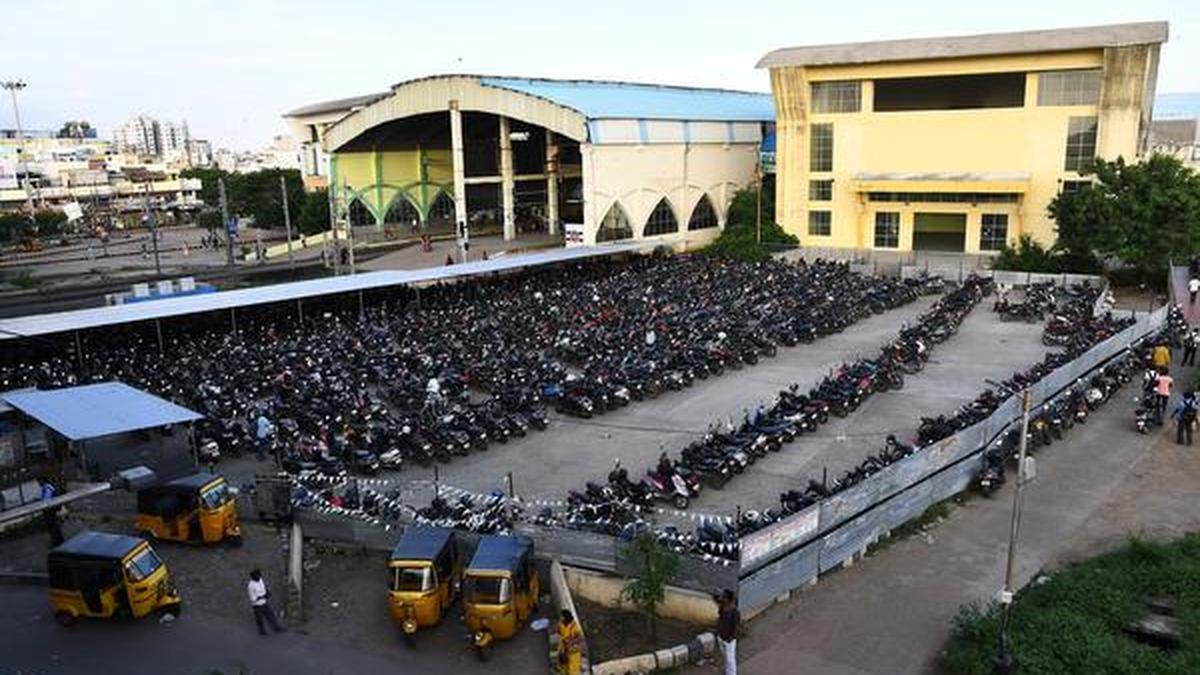 Passengers scared of parking vehicles at Velachery station The Hindu