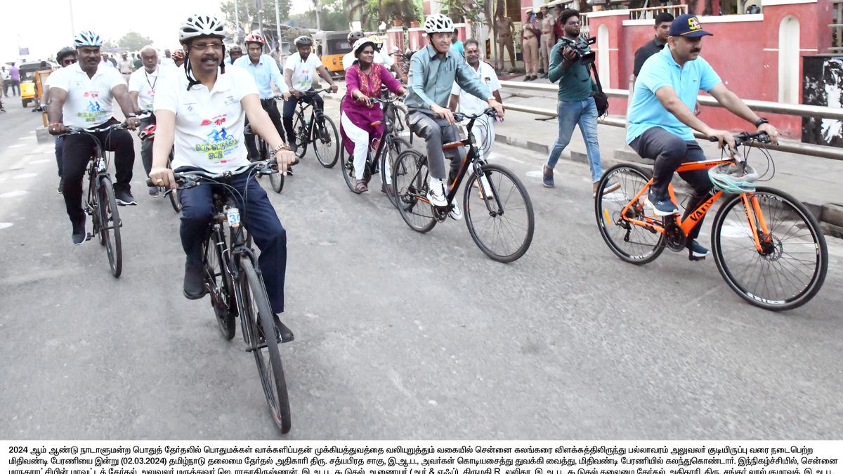 Cycle rally organised to raise awareness about elections