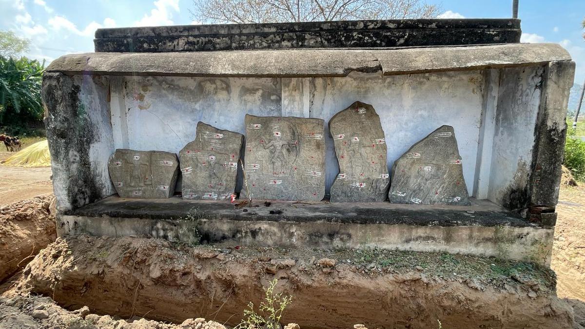 Restoration of hero stones near Sathanur dam in Tiruvannamalai underway to promote local history