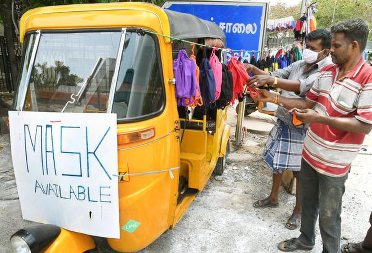 Close-up of an auto rickshaw, Chennai, Tamil Nadu, India Stock