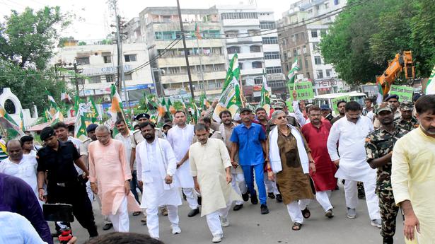 JD(U) takes out processions across Bihar to caution people against BJP 'conspiracy'