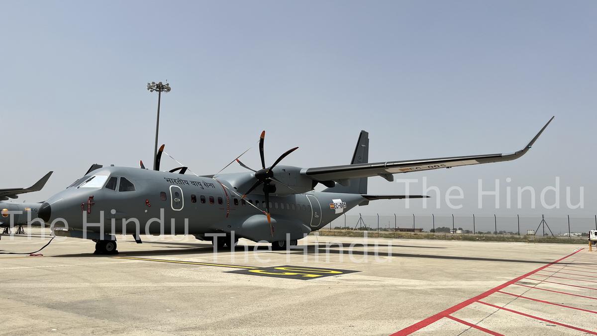 Another view of the C-295 transport aircraft manufactured by Airbus for the Indian Air Force.